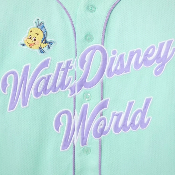 NWT Ariel Baseball Jersey Shirt 2025 Walt Disney World WDW Little Mermaid XL - Picture 2 of 12